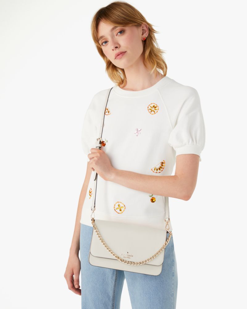 Kate Spade,Madison Flap Convertible Crossbody,Meringue