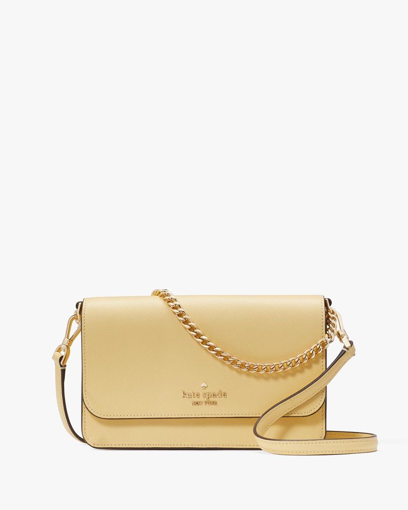 Kate Spade,Madison Flap Convertible Crossbody,Butter