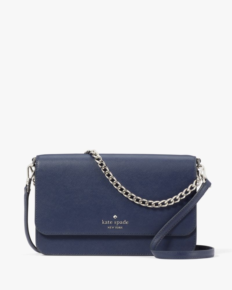 Kate Spade Cameron Street Large Hilli Leather Crossbody Bag - Blue In Stony  Blue