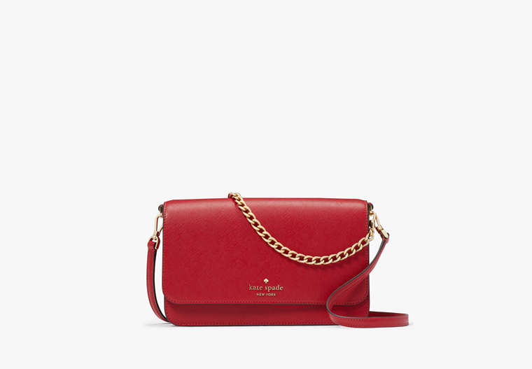 Kate Spade,Madison Flap Convertible Crossbody,Candied Cherry image number 0