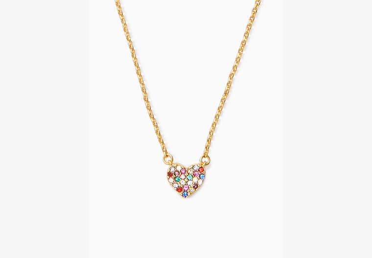 Kate Spade,yours truly mini pendant necklace,Rainbow Multi