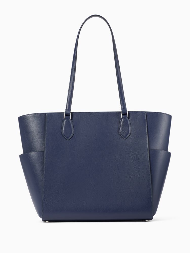 Madison Colorblock Saffiano Leather East West Laptop Tote