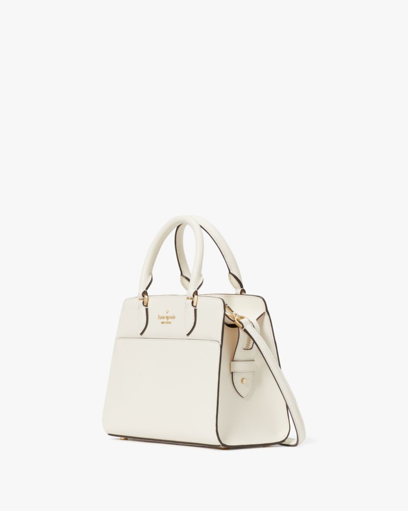 Kate Spade,Madison Saffiano Leather Small Satchel,Meringue