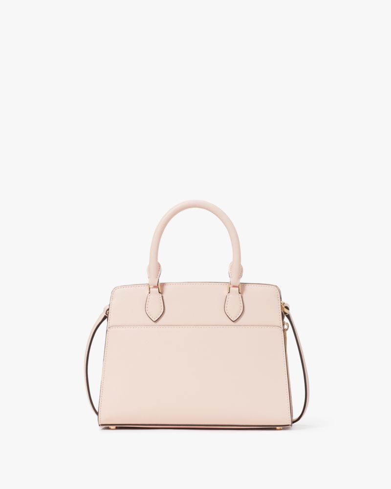 Kate Spade,Madison Small Satchel,Leather,Satchel,Metal Material,Logo,Metal,Lined,Casual,Pink