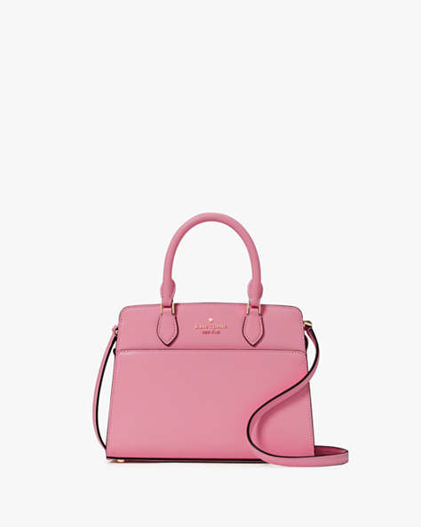 Kate Spade,Madison Saffiano Leather Small Satchel,Blossom Pink