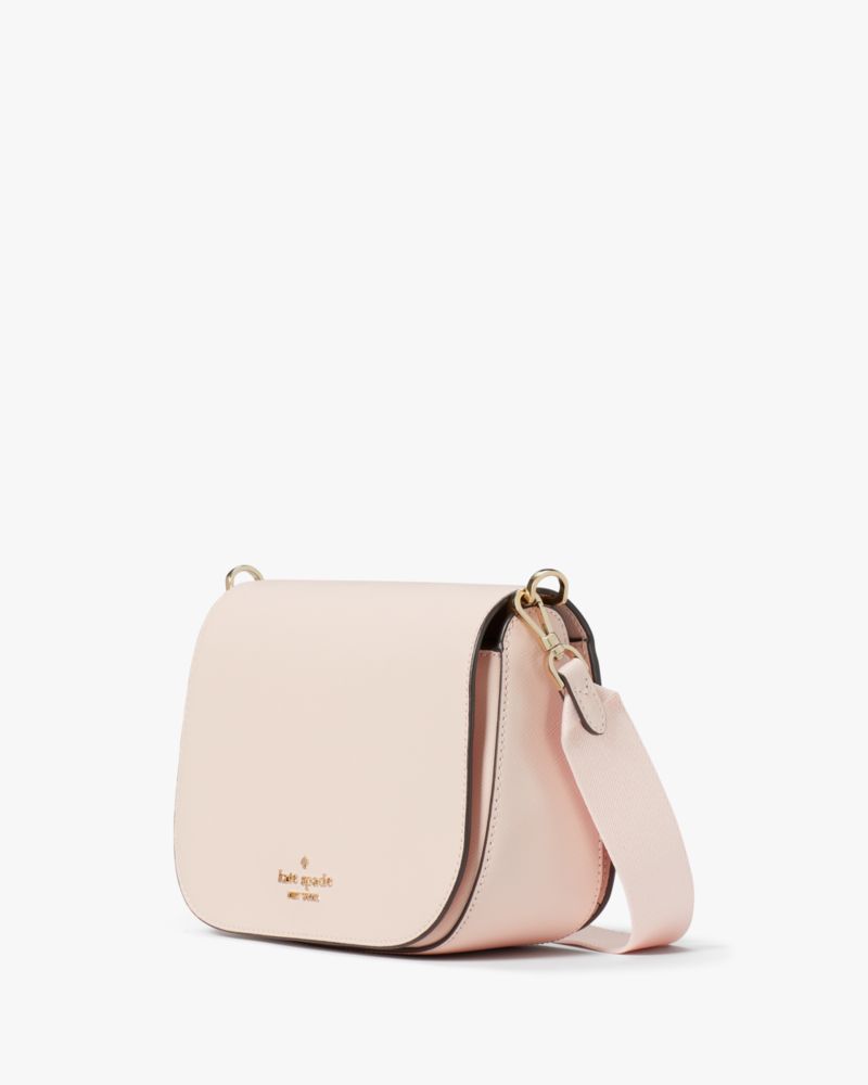 Kate Spade,Madison Saffiano Leather Saddle Bag,Conch Pink