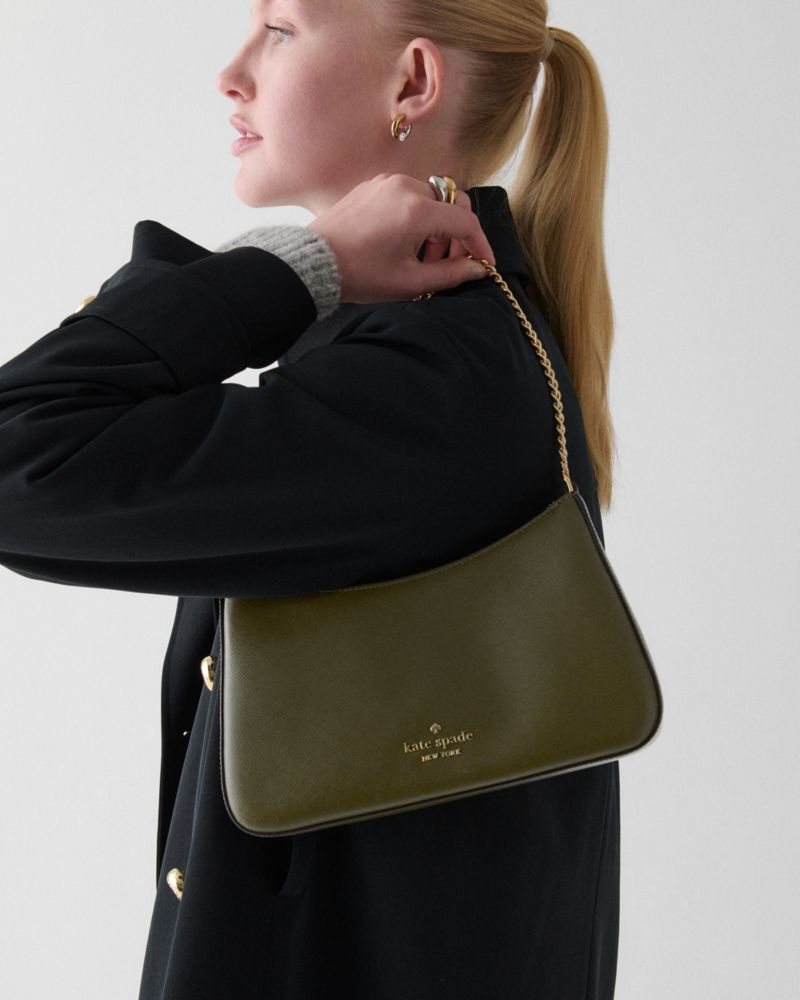 Kate Spade,Margot Convertible Crossbody Bag,Leather,Crossbody,PVC,Logo,Metal,Lined,Gold Metal,Day Party,