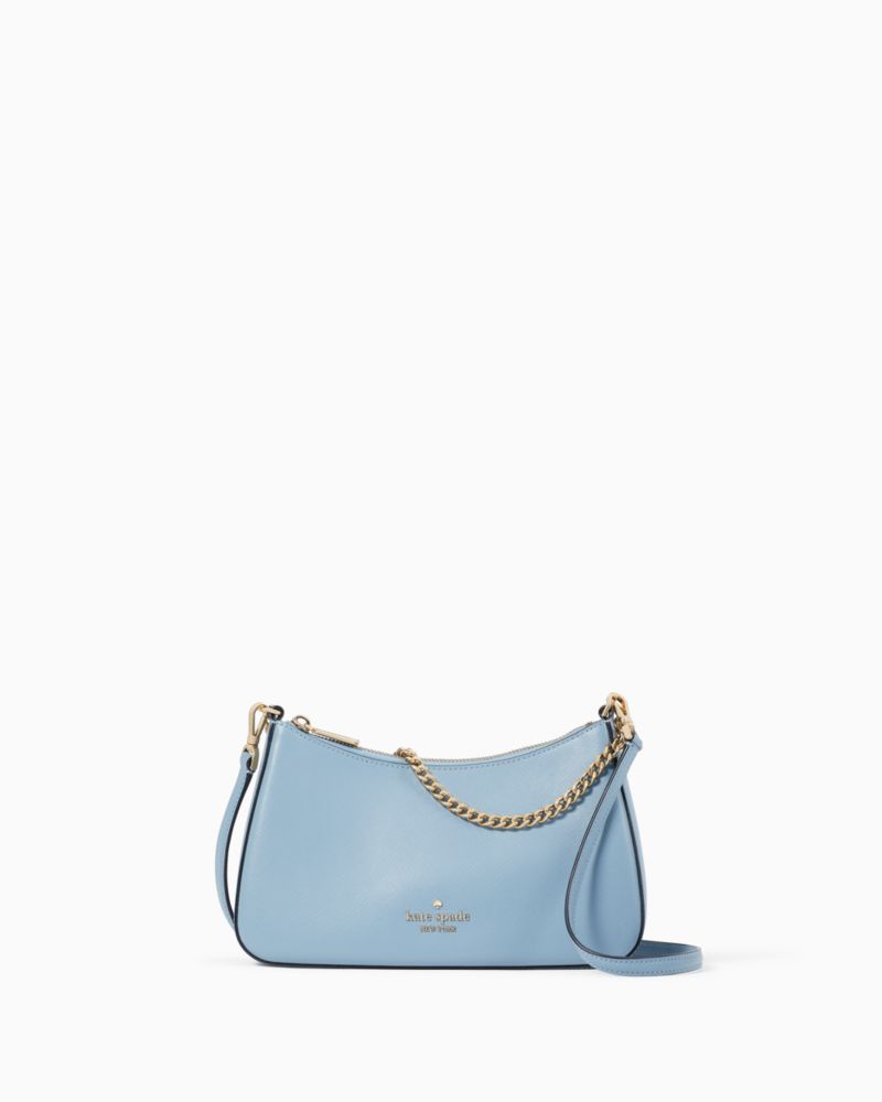 Kate Spade,Madison Saffiano Leather Convertible Crossbody,Polished Blue