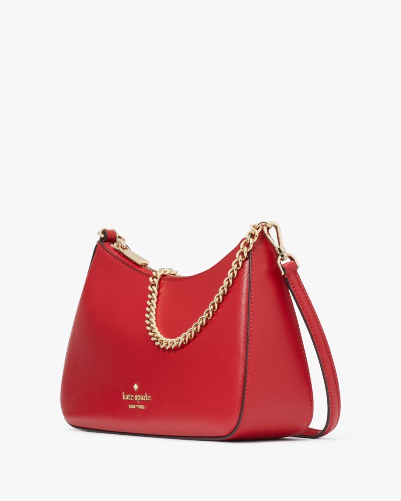 Kate Spade,Madison Saffiano Leather Convertible Crossbody,Candied Cherry