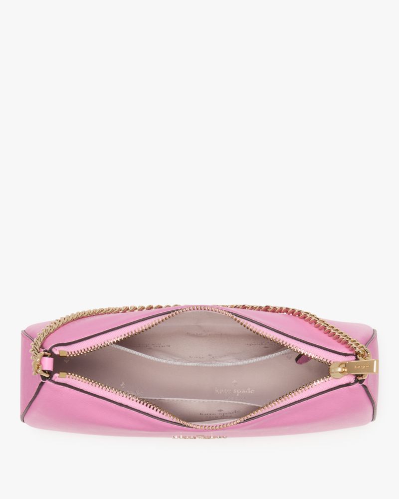 Kate Spade,Madison Convertible Medium Crossbody Bag,Leather,Crossbody,PVC,Logo,Metal,Lined,Gold Metal,Day Party,Pink