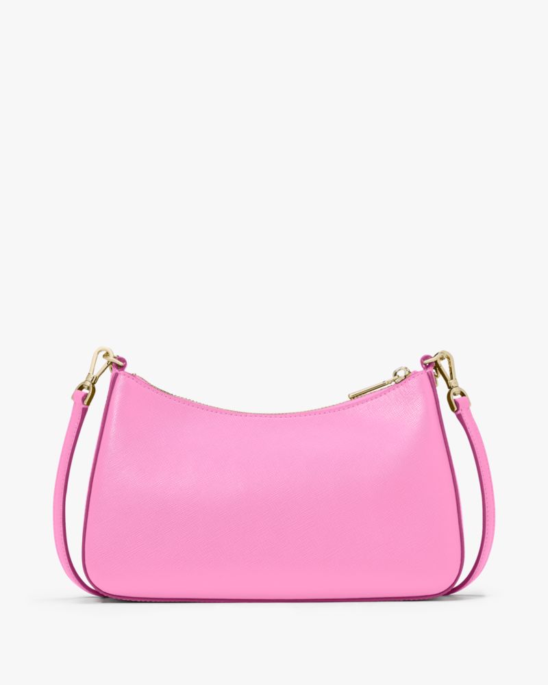 Kate Spade,Madison Convertible Medium Crossbody Bag,Leather,Crossbody,PVC,Logo,Metal,Lined,Gold Metal,Day Party,Pink