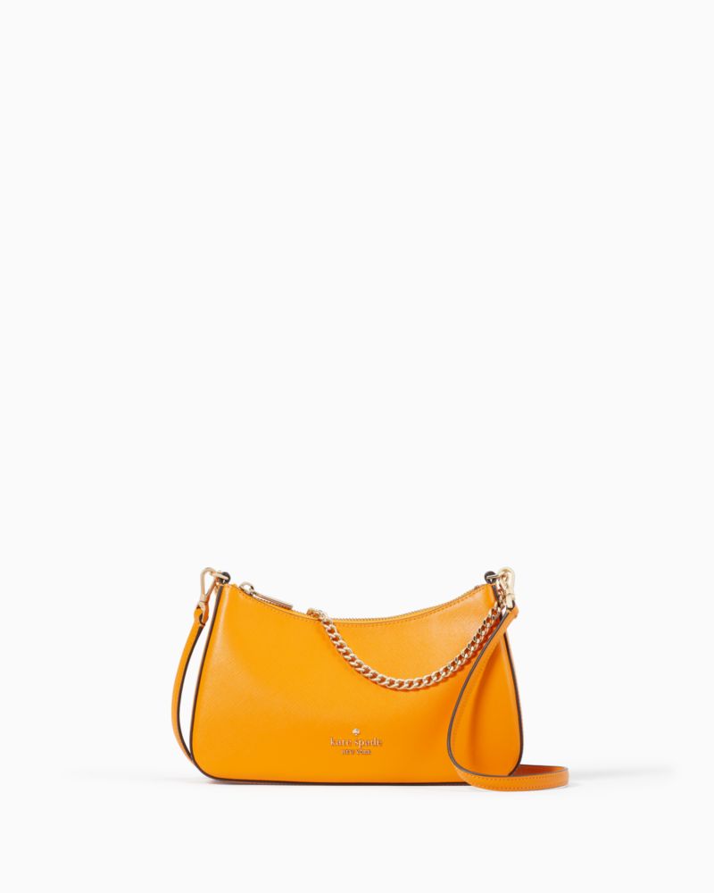 Kate Spade,Madison Saffiano Leather Convertible Crossbody,Turmeric Root