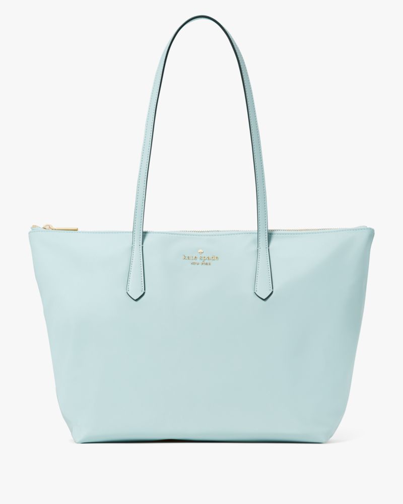 Kate Spade,Kitt Nylon Large Tote,Blue Glow