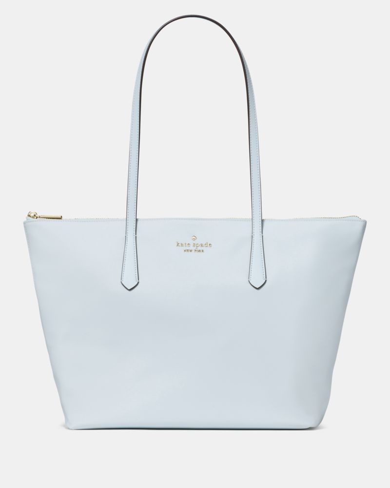 Kate Spade,Kitt Ksnyl Tote Bag,Nylon,Tote,PVC,Logo,Word Embellishment,Lined,Work,