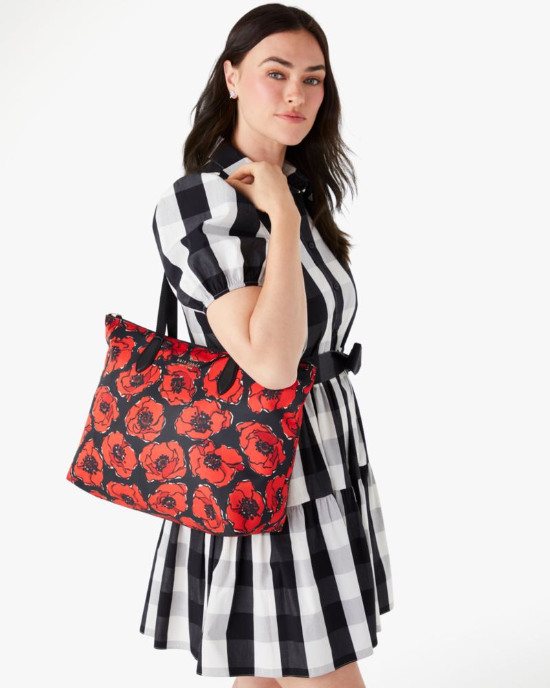 Mel Poppy Printed Packable Tote