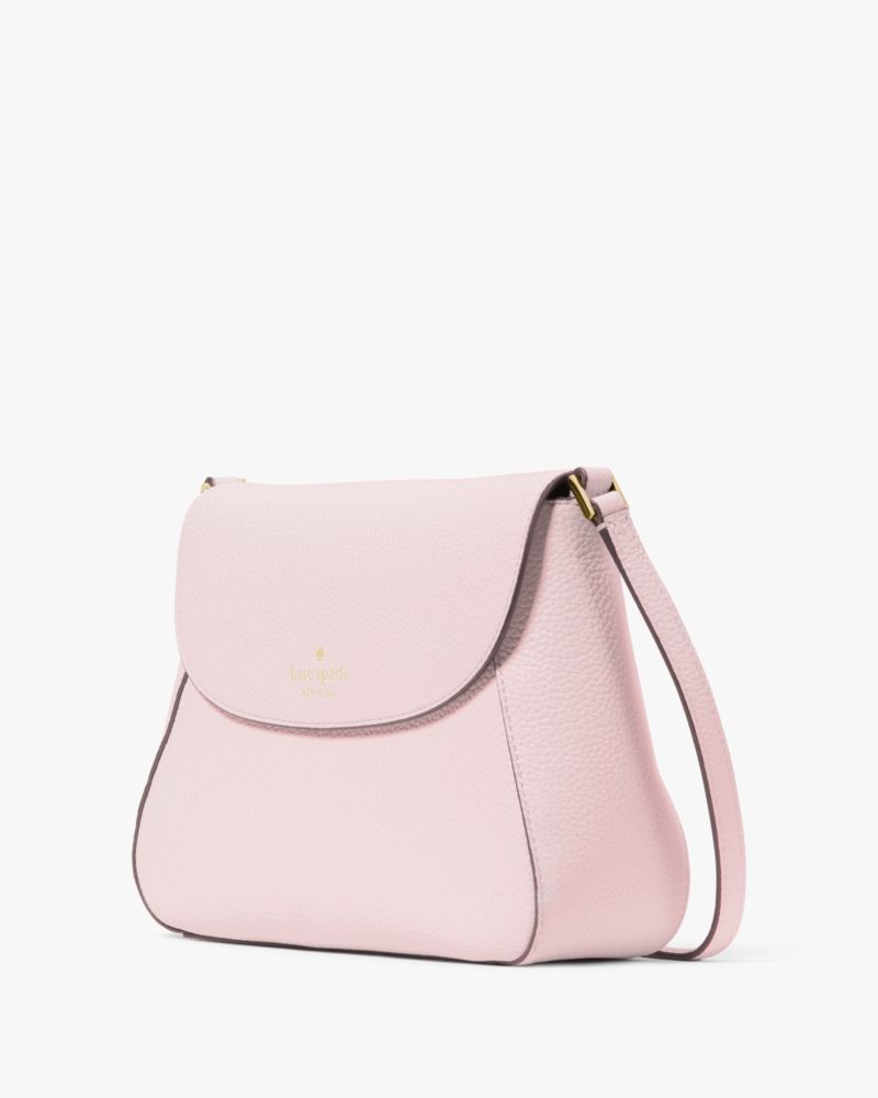 Kate Spade,Monica Medium Flap Crossbody,Leather,Crossbody,Word Embellishment,Logo,Lined,Casual,