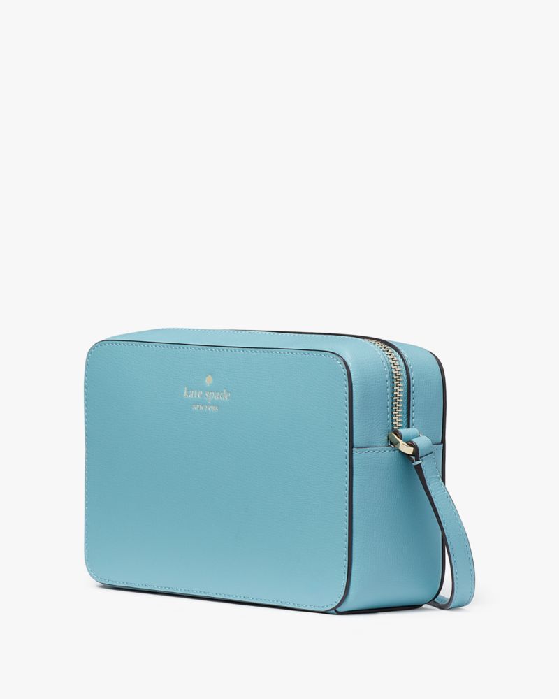 Kate Spade,Sienna Crossbody,Leather,Crossbody,Logo,Word Embellishment,Lined,Casual,Blue