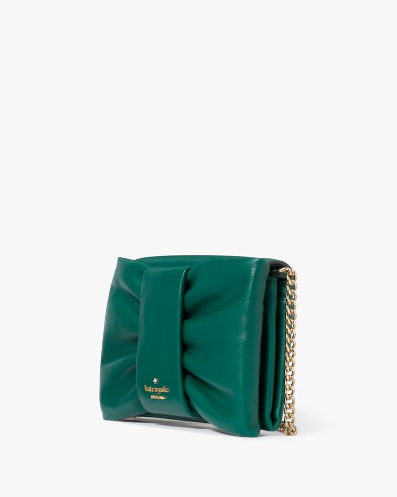 Kate Spade,Millie Bow Flap Crossbody,Deep Jade