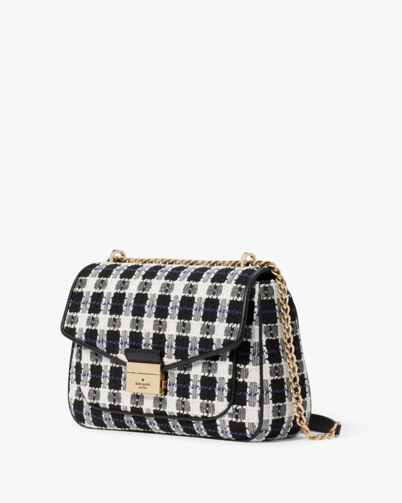 Kate Spade,Carey Medium Flap Shoulder Bag,Black Multi