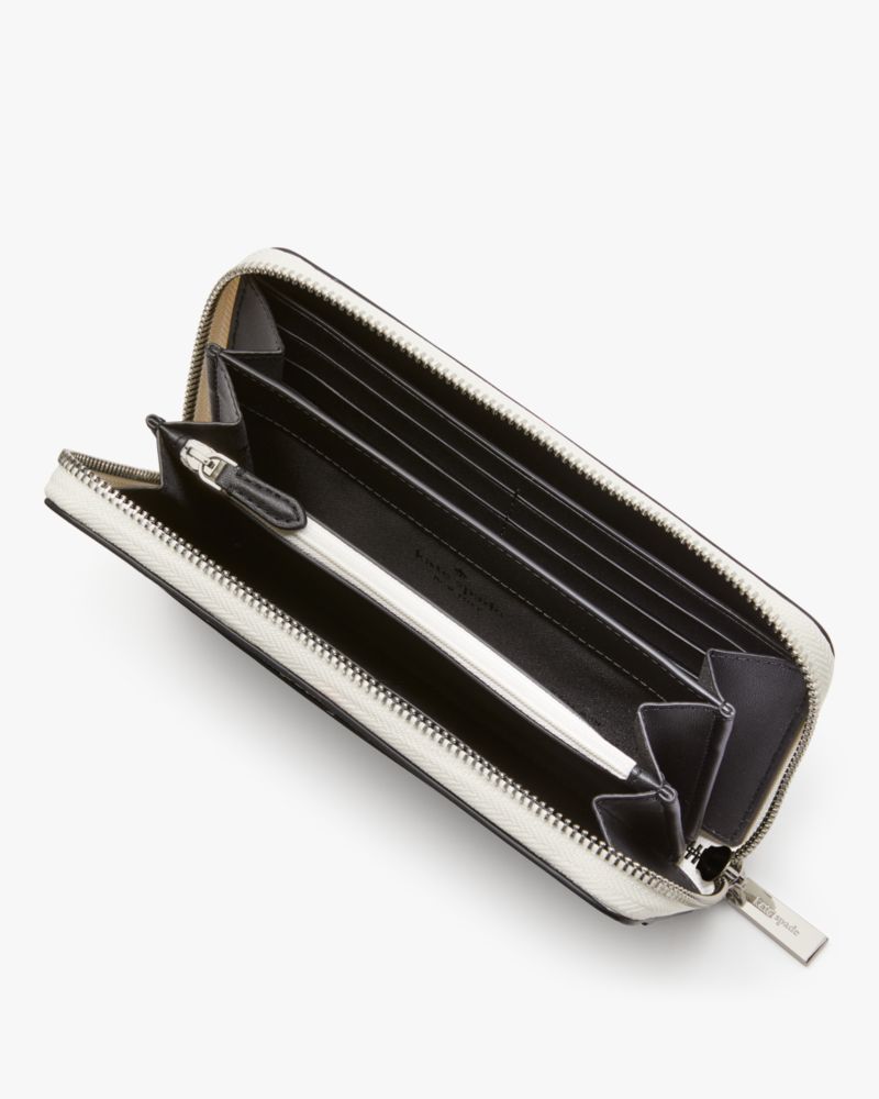 Leather Continental Wallet in Black - Men