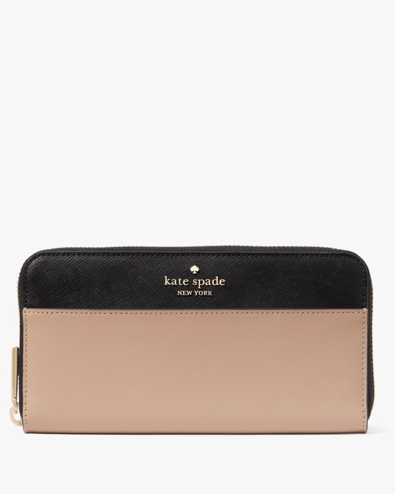 Kate Spade,マディソン カラーブロック ラージ コンチネンタル ウォレット,財布小物,トーステッドヘーゼルナッツマルチ