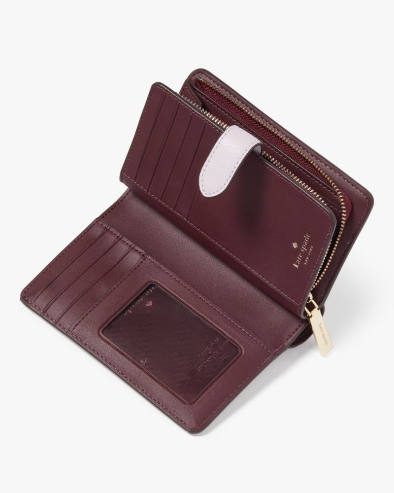 Kate Spade,Madison Medium Compact Bifold Wallet, Lilac Moonlight Multi