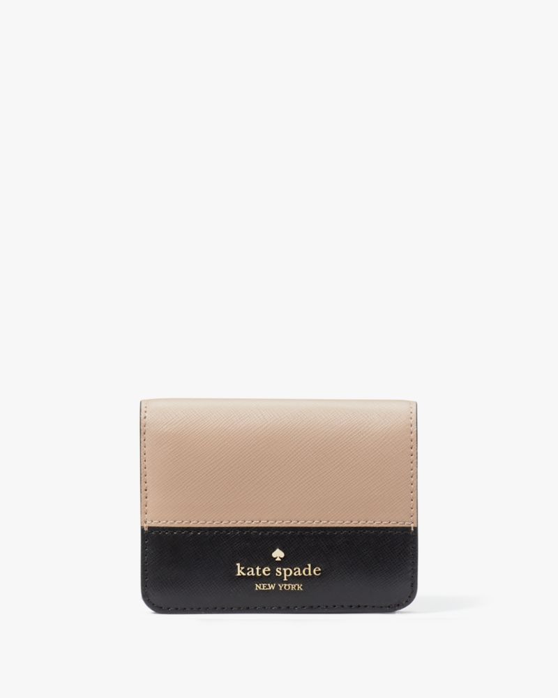 Kate Spade,Madison Small Bifold Wallet,Toasted Hazelnut Multi