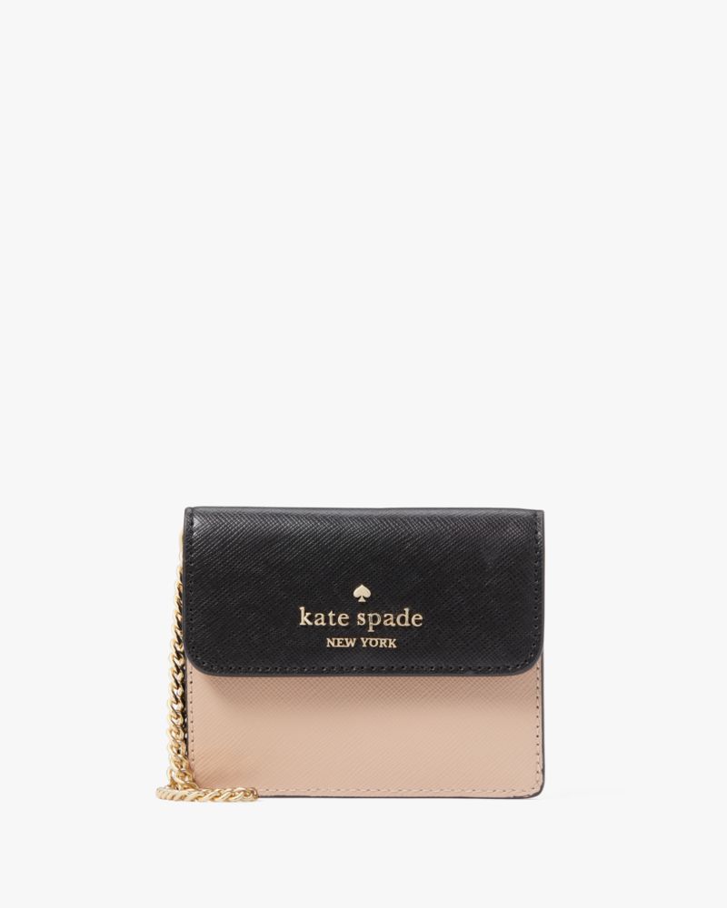 Kate Spade,マディソン カラーブロック スモール フラップ カード ケース,財布小物,トーステッドヘーゼルナッツマルチ