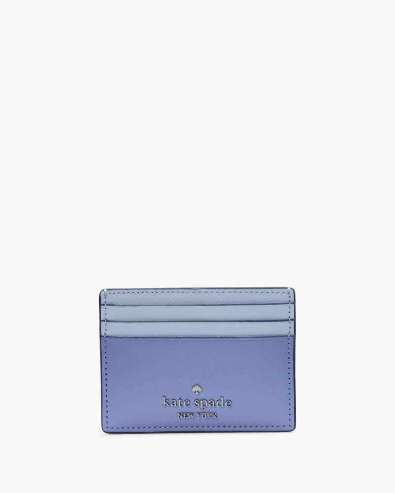 Kate Spade,Madison Small Slim Card Holder,Evening Blue Iris Multi