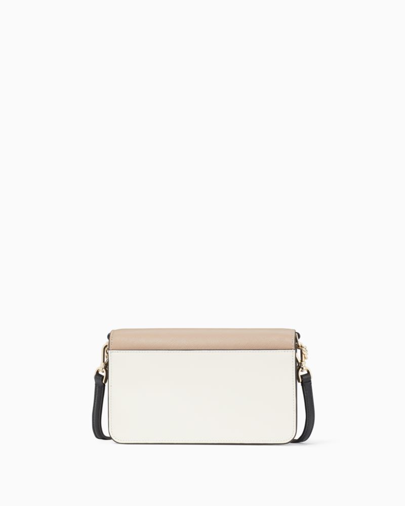 Kate Spade,Madison Willow Mini Flap Crossbody,Leather,Crossbody,Metal,Logo,Color Block,Lined,Silver Metal,Day Party,Multi Color