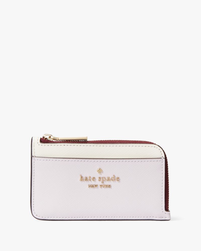 Kate Spade,マディソン カラーブロック トップ ジップ カード ホルダー,財布小物,ライラックムーンライトマルチ