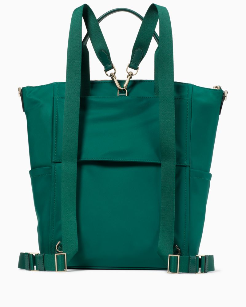 Kate Spade,Chelsea Large Convertible Backpack,Recycled Polyester,Lining Nylon,Backpack,Logo,Metal,Lined,Casual,