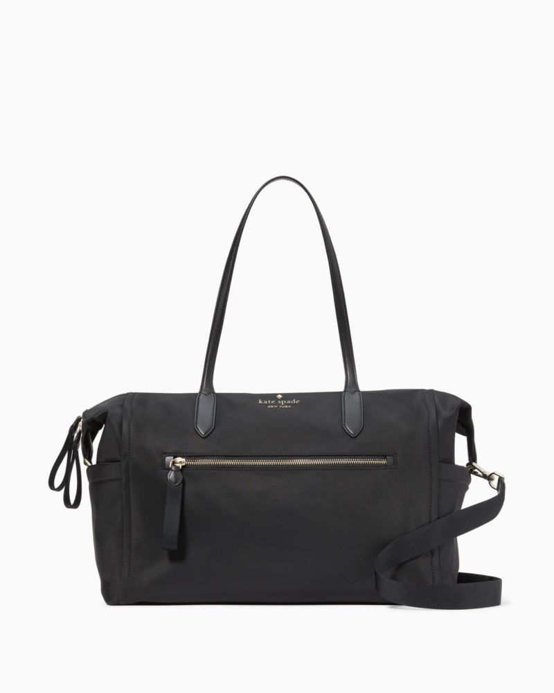 Kate Spade,chelsea nylon weekender,Black