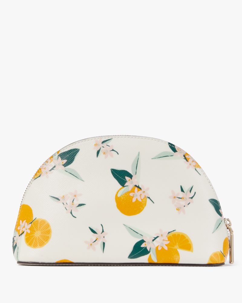 Kate Spade,Madison Orange Toss Printed Cosmetic Case,