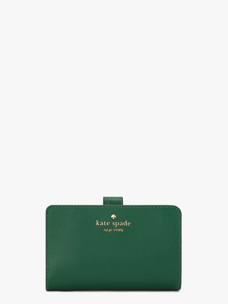 Kate Spade,マディソン ミディアム コンパクト バイフォールド ウォレット,財布小物,ディープジェイド image number 0