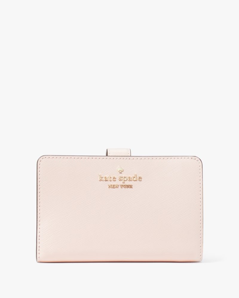 Kate Spade,Madison Medium Compact Bifold Wallet,Conch Pink
