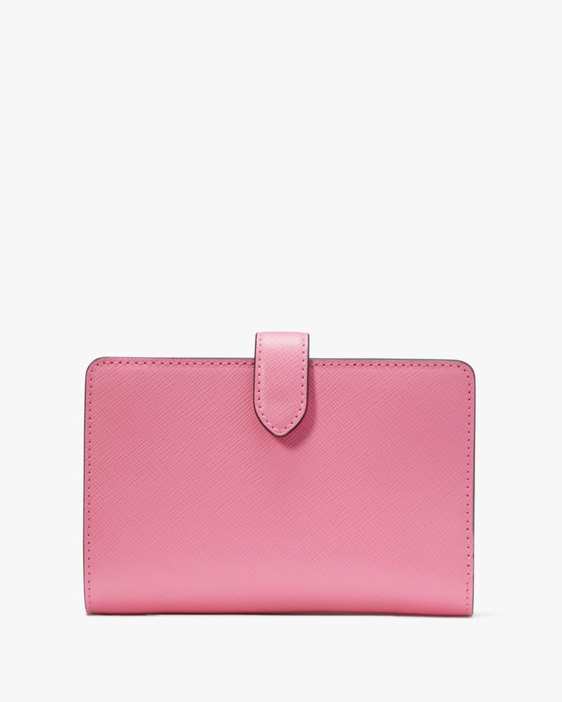 Kate Spade,Madison Medium Compact Bifold Wallet,Blossom Pink