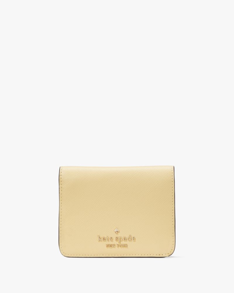 Kate Spade,Madison Small Bifold Wallet,Butter