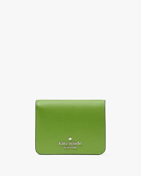 Kate Spade,Madison Small Bifold Wallet,Turtle Green