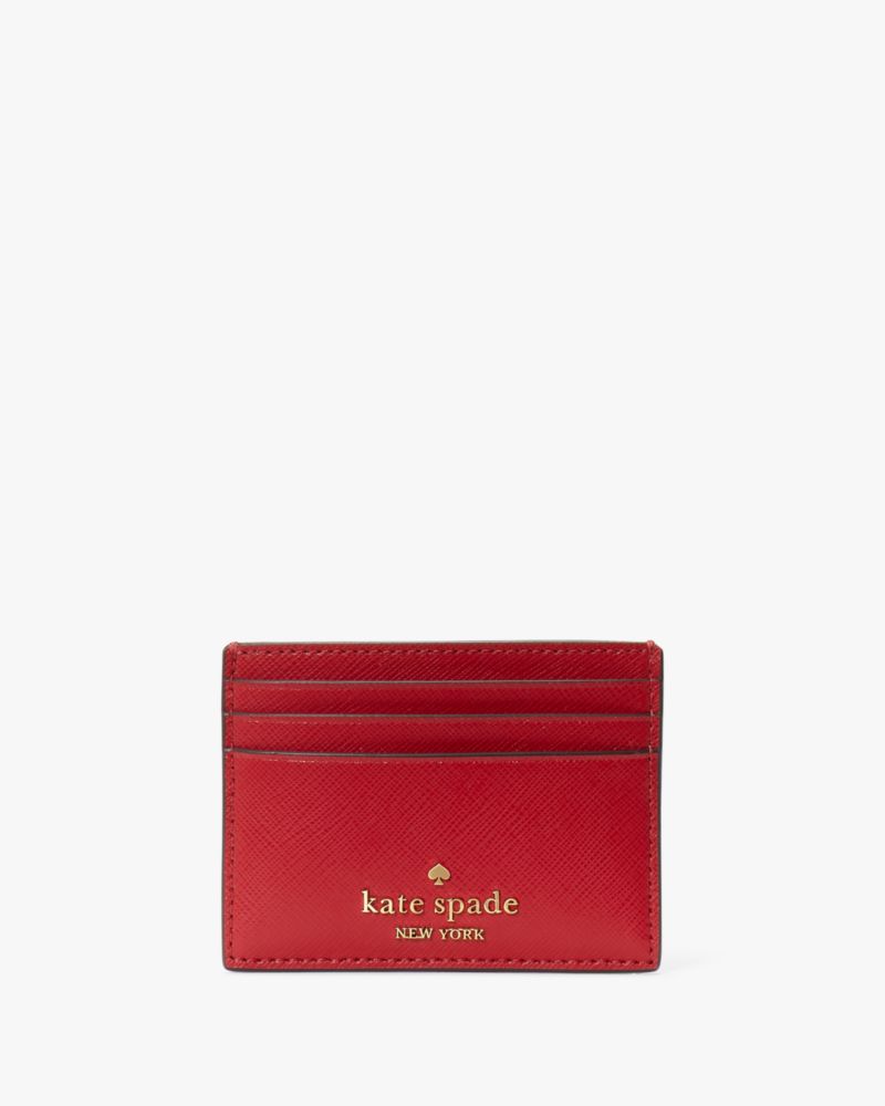 Kate Spade,Madison Small Slim Card Holder,Candied Cherry