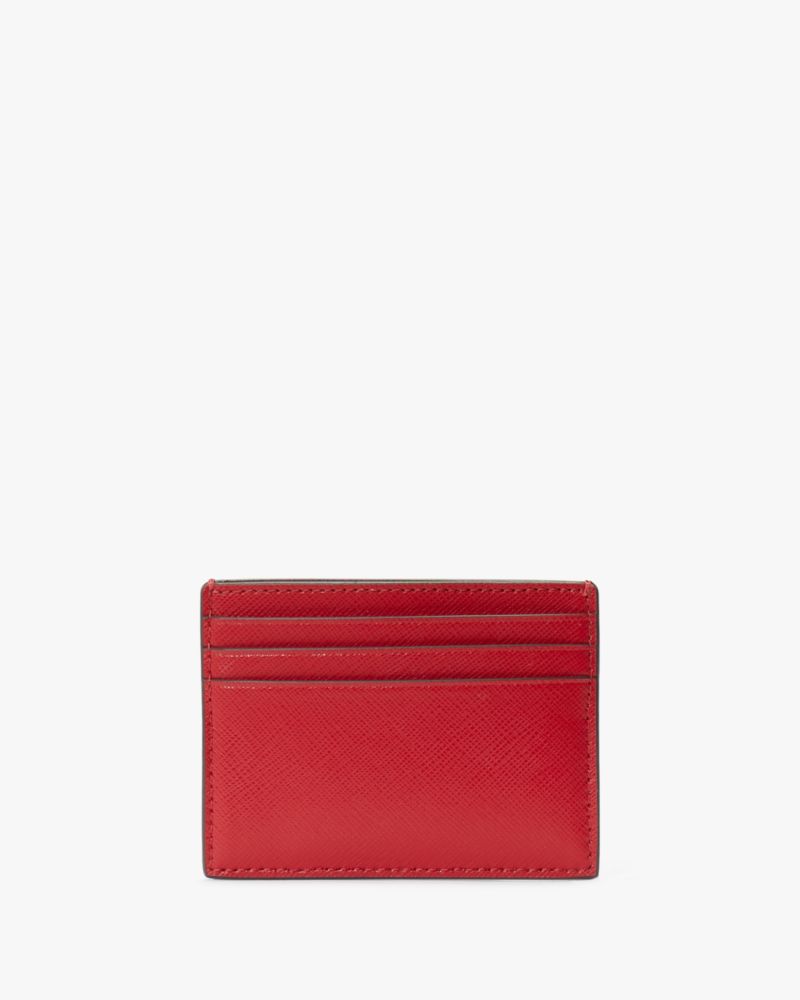 Kate Spade,Madison Small Slim Card Holder,Candied Cherry