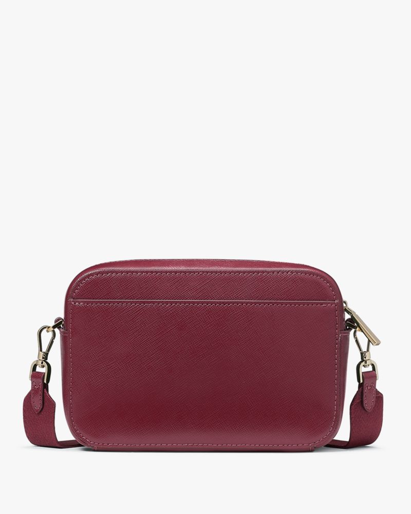 Kate Spade,Madison Camera Bag,Camera Bag,Logo,Metal,Lined,Casual,Maroon