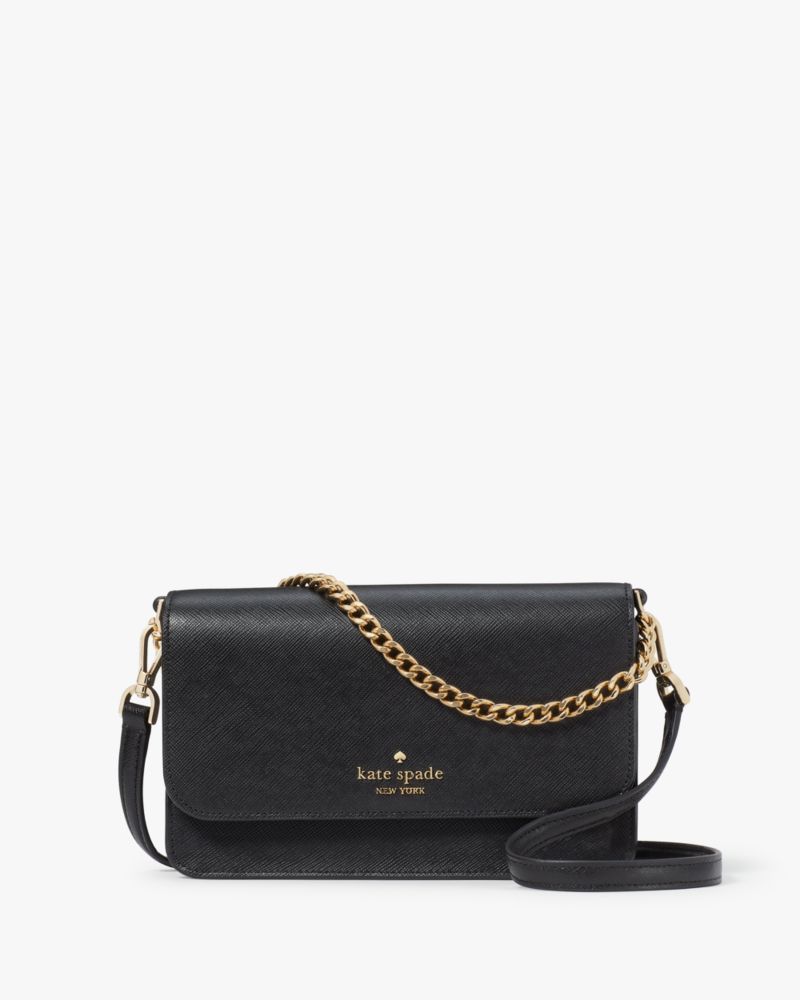 Kate Spade,Madison Small Flap Crossbody,Black