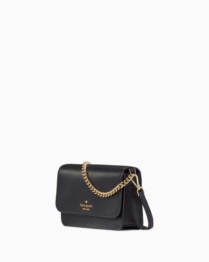 Kate Spade,Madison Small Flap Crossbody,Black