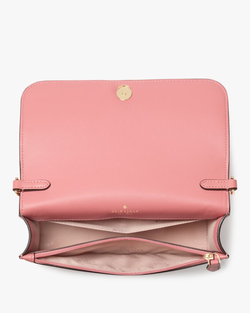 Kate Spade,Madison Willow Mini Crossbody,Leather,Crossbody,Logo,Metal,Lined,Gold Metal,Day Party,Pink