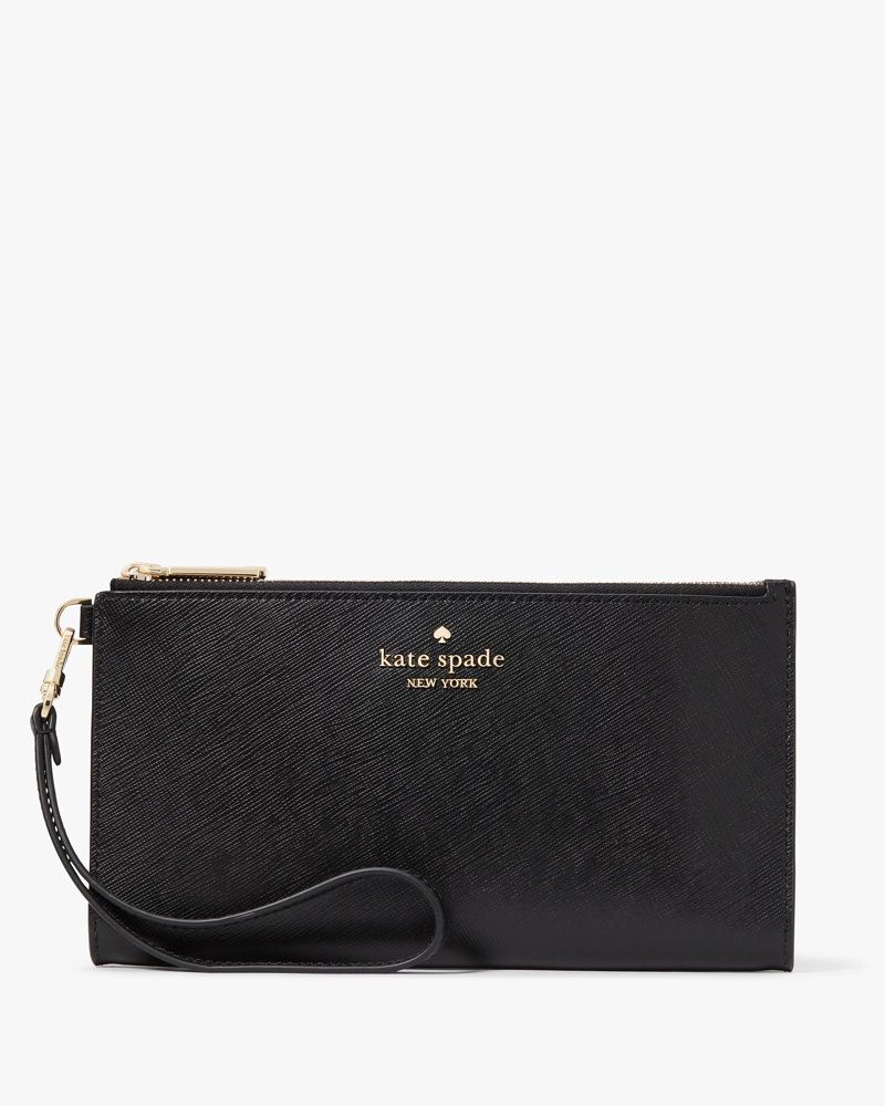 Kate Spade,Madison Double Zip Wristlet,Black