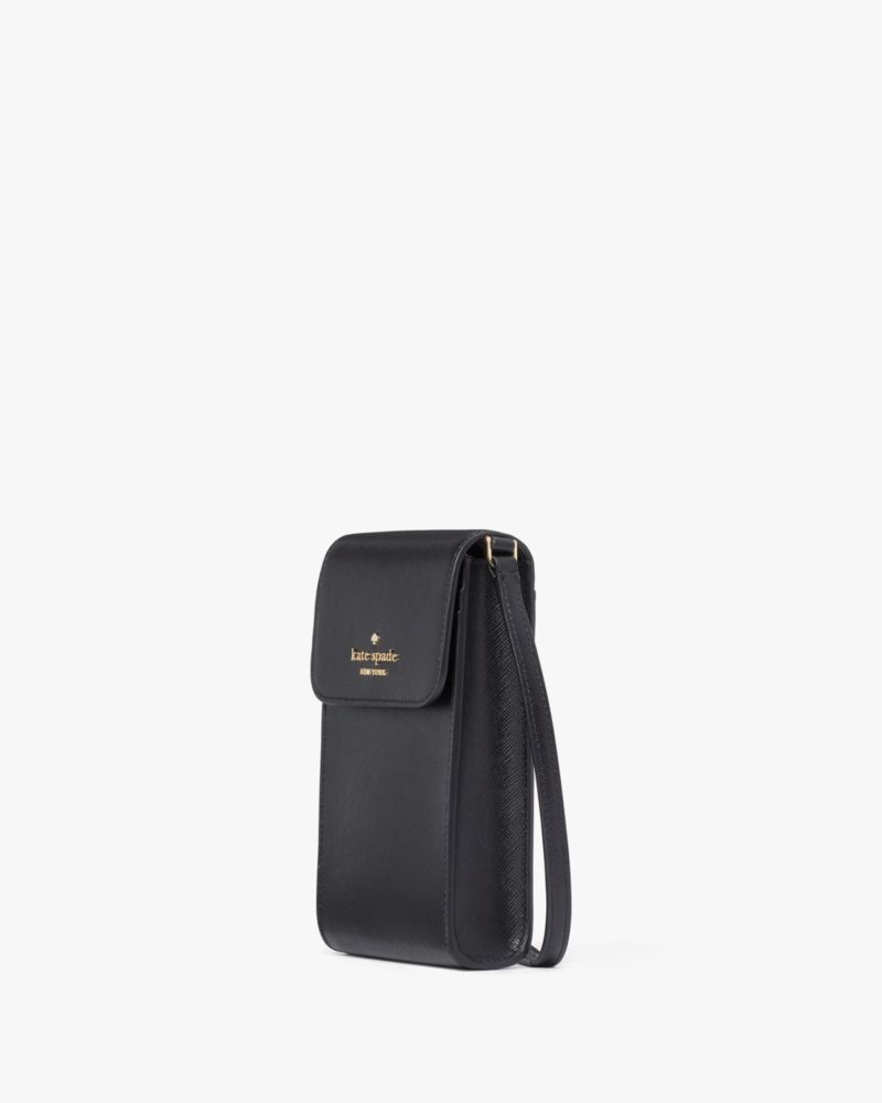 Kate Spade,Madison North South Flap Phone Crossbody,Black