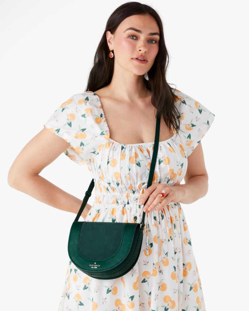 PRE Order) KATE SPADE Luna Herringbone Floral Crescent Crossbody –  uMoMasShop