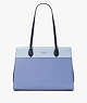 Kate Spade,Madison Colorblock Saffiano Leather East West Laptop Tote,Evening Blue Iris Multi