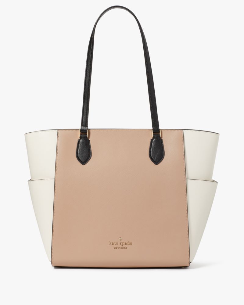 Kate Spade,マディソン カラーブロック ラップトップ トート,バッグ,トーステッドヘーゼルナッツマルチ